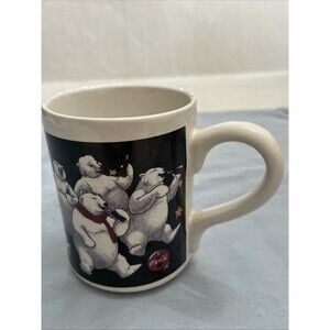Coca-Cola Coffee Mug, Famous Dancing Coke Polar Bears, 1996 Gibson